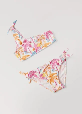 Asymetryczne bikini w tropikalnym stylu