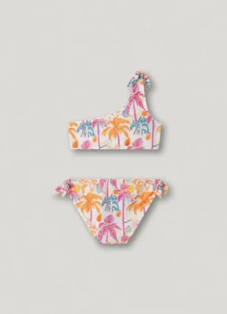 Asymetryczne bikini w tropikalnym stylu