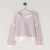 Bluza z kapturem w paski Bluza z kapturem w paski