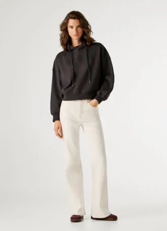 Bluza z kapturem z logo i cyrkoniami
