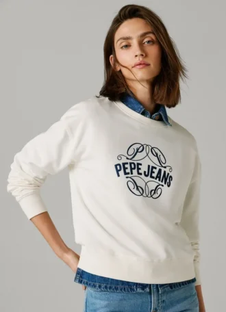 Bluza z okrągłym dekoltem i logo