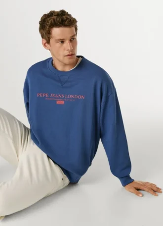 Bluza z okrągłym dekoltem i logo