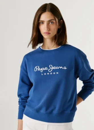 Bluza z okrągłym dekoltem i logo