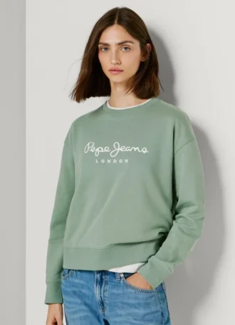 Bluza z okrągłym dekoltem i logo