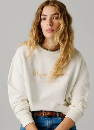 Bluza z okrągłym dekoltem i logo
