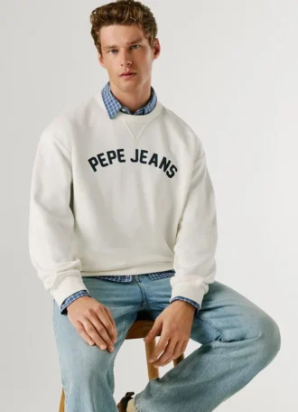 Bluza z okrągłym dekoltem i logo
