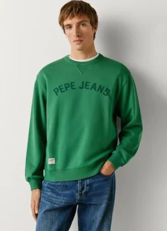 Bluza z okrągłym dekoltem i logo
