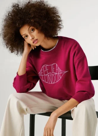 Bluza z okrągłym dekoltem i logo