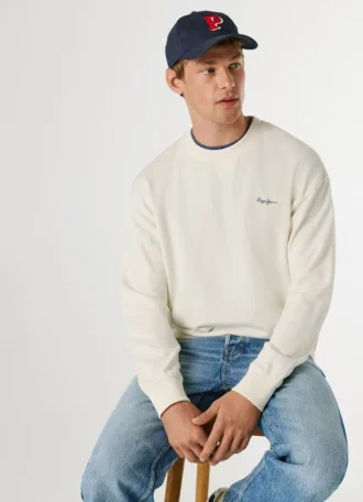 Bluza z okrągłym dekoltem i logo