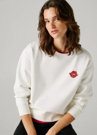 Bluza z okrągłym dekoltem i logo
