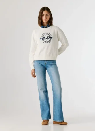 Bluza z okrągłym dekoltem i logo