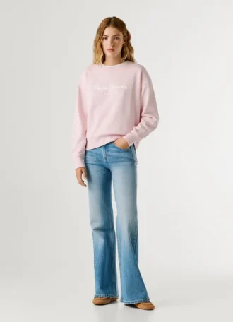 Bluza z okrągłym dekoltem i logo