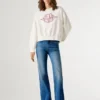 Bluza z okrągłym dekoltem i logo Bluza z okrągłym dekoltem i logo