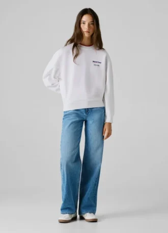 Bluza z okrągłym dekoltem o luźnym kroju