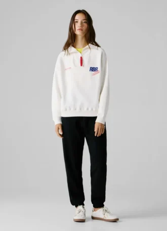 Bluza z półsuwakiem o luźnym kroju
