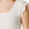 Bluzka bez rękawów z prążkowanej dzianiny