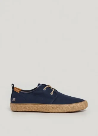 Buty typu Blucher z detalami z juty