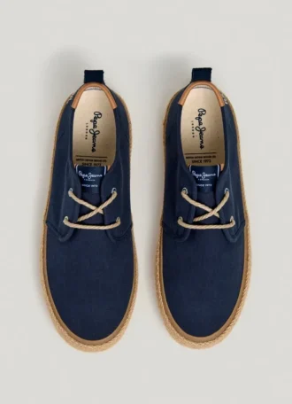 Buty typu Blucher z detalami z juty