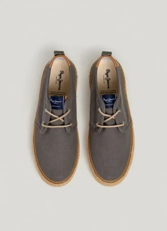 Buty typu Blucher z detalami z juty