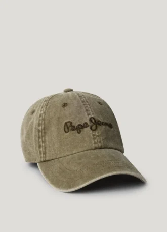 Czapka z tkaniny twillowej z haftowanym logo