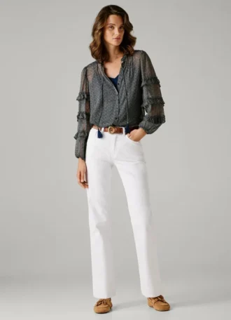 Dżinsy z wysokim stanem i prostym krojem – Robyn