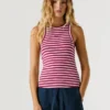 Koszulka w paski z prążkowanym wykończeniem Koszulka w paski z prążkowanym wykończeniem
