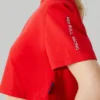 Koszulka z logo na rękawie o prostym kroju Koszulka z logo na rękawie o prostym kroju
