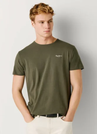 Koszulka z nadrukiem logo o kroju Slim Fit