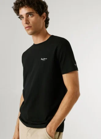 Koszulka z nadrukiem logo o kroju Slim Fit