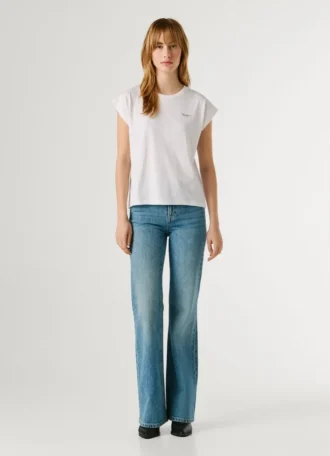 Koszulka z nadrukiem logo o kroju Slim Fit