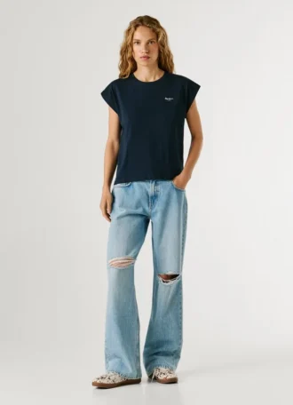Koszulka z nadrukiem logo o kroju Slim Fit