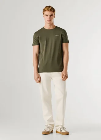 Koszulka z nadrukiem logo o kroju Slim Fit