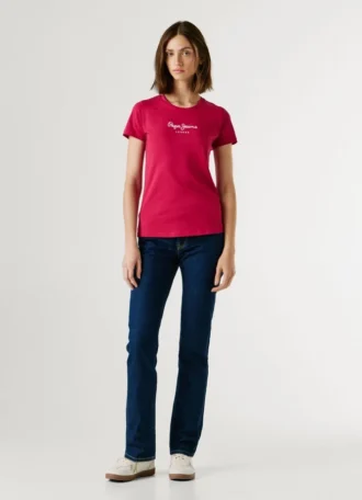 Koszulka z nadrukiem logo o kroju Slim Fit