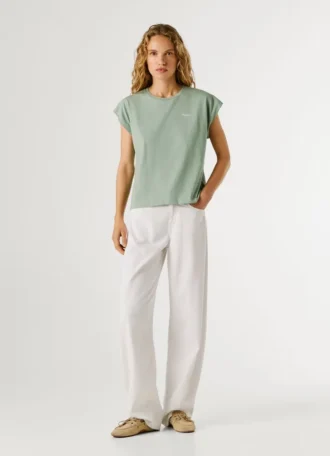 Koszulka z nadrukiem logo o kroju Slim Fit