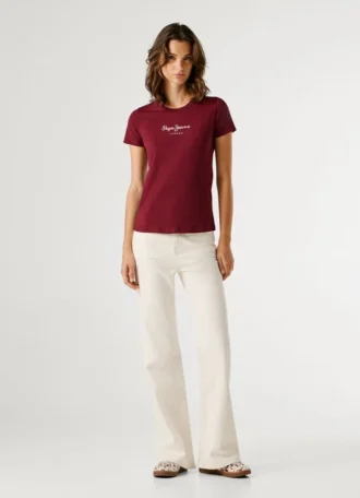 Koszulka z nadrukiem logo o kroju Slim Fit