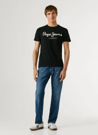 Koszulka z nadrukiem logo o kroju Slim Fit