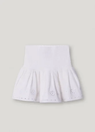 Mini spódniczka z ażurowymi detalami