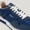 Skórzane trampki z zamszowymi detalami Skórzane trampki z zamszowymi detalami