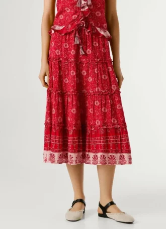 Spódnica maxi w kwiatowy wzór