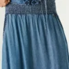 Spódnica midi z tkaniny chambray Spódnica midi z tkaniny chambray