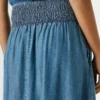 Spódnica midi z tkaniny chambray Spódnica midi z tkaniny chambray