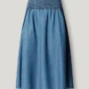 Spódnica midi z tkaniny chambray Spódnica midi z tkaniny chambray