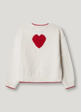 Sweter z dzianiny w romby