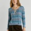 Sweter z dzianiny z dekoltem w serek Sweter z dzianiny z dekoltem w serek