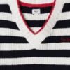 Sweter z dzianiny z dekoltem w serek