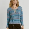 Sweter z dzianiny z dekoltem w serek Sweter z dzianiny z dekoltem w serek
