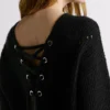 Sweter z dzianiny z dekoltem w serek Sweter z dzianiny z dekoltem w serek
