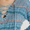Sweter z dzianiny z dekoltem w serek Sweter z dzianiny z dekoltem w serek