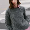 Sweter z okrągłym dekoltem Sweter z okrągłym dekoltem