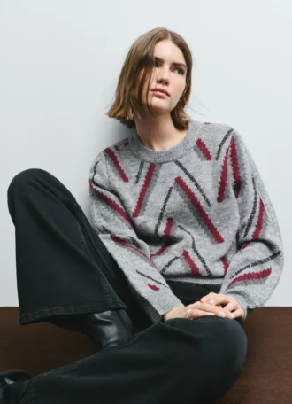 Sweter z okrągłym dekoltem